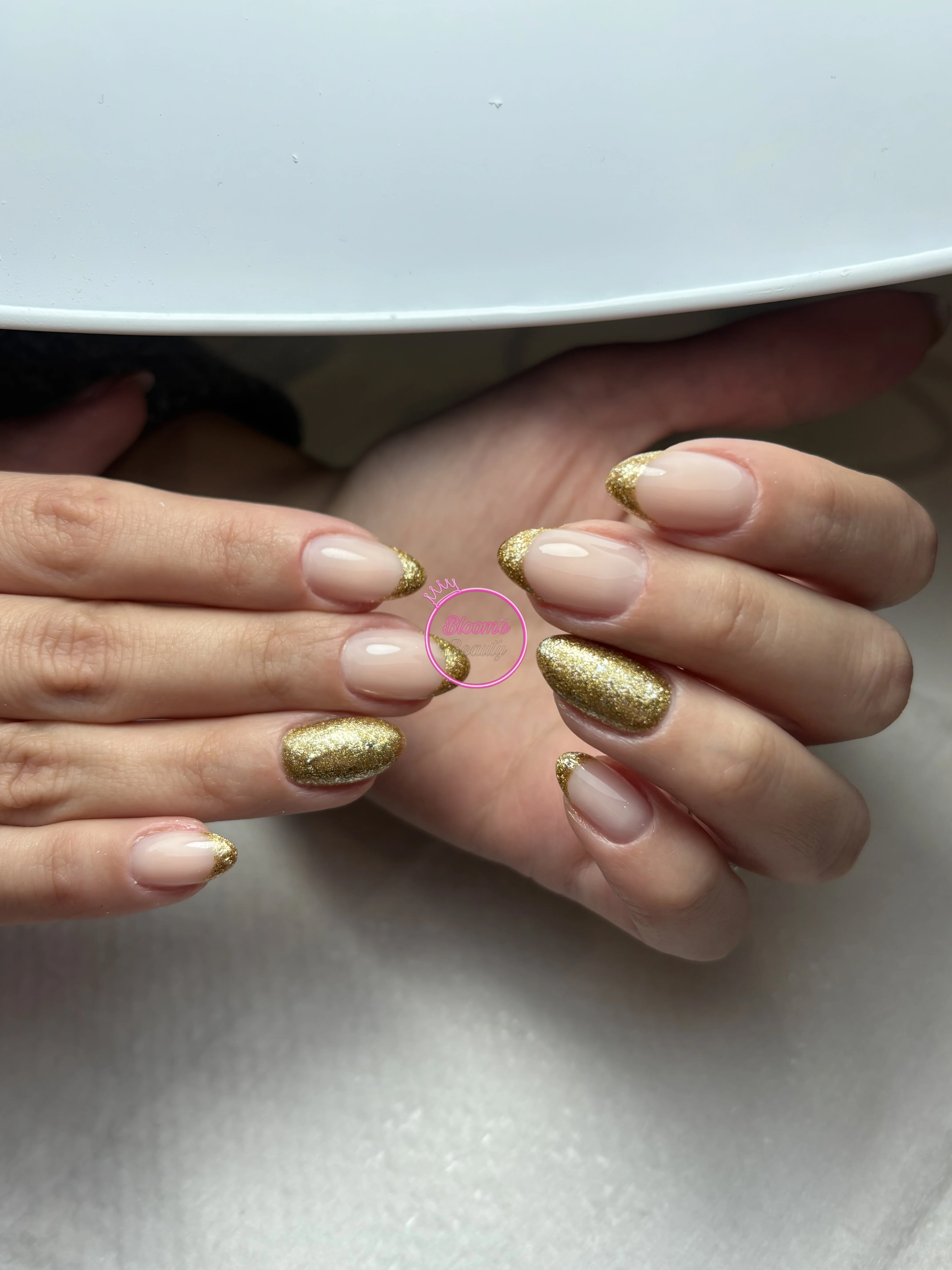 gold french  - Kalıcı Oje - Bloome Beauty Club Bloome Beauty Club Çayyolu